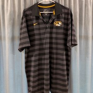 Nike Black Mizzou Polo Shirt XL Dri-Fit